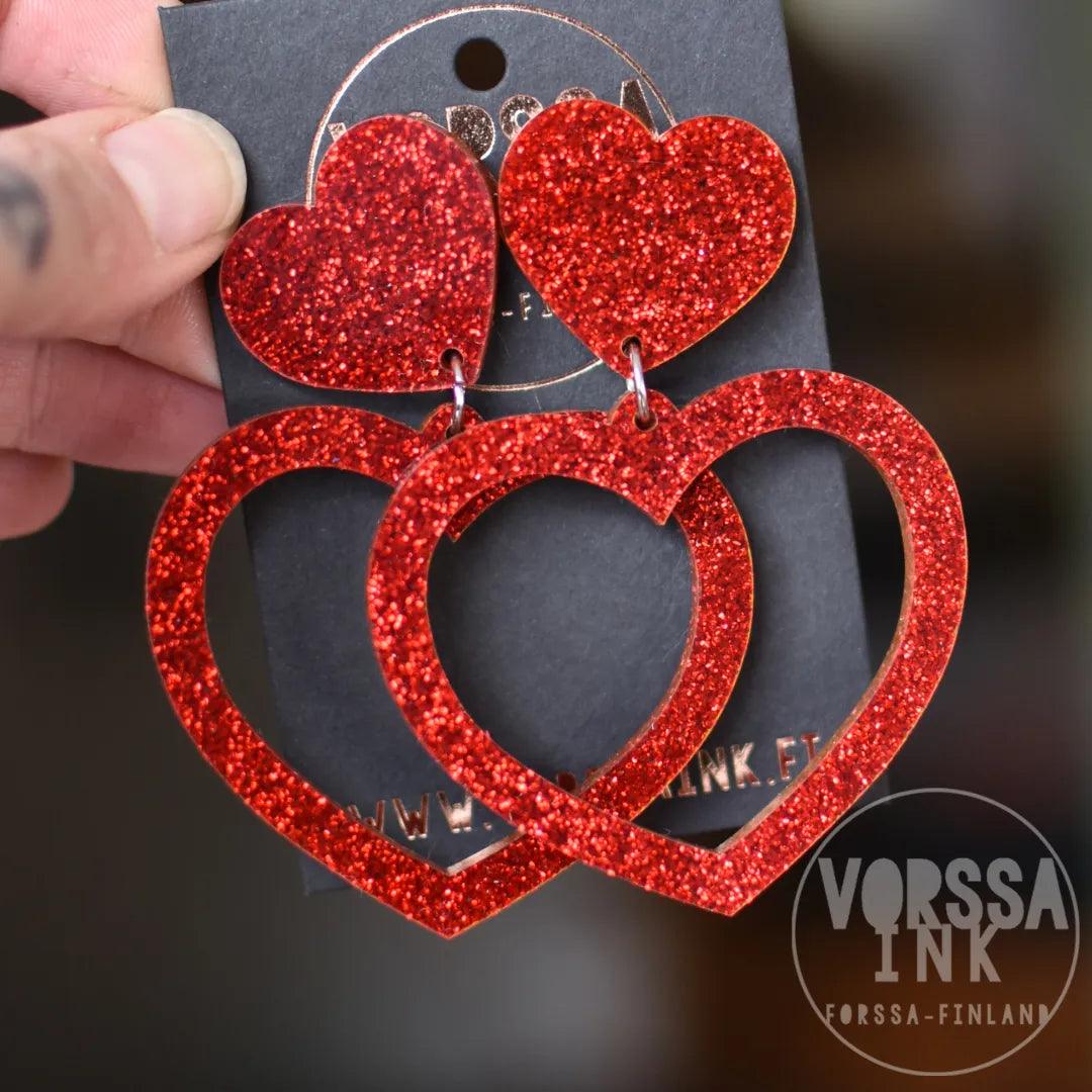 Double Love Glitteri Korvakorut