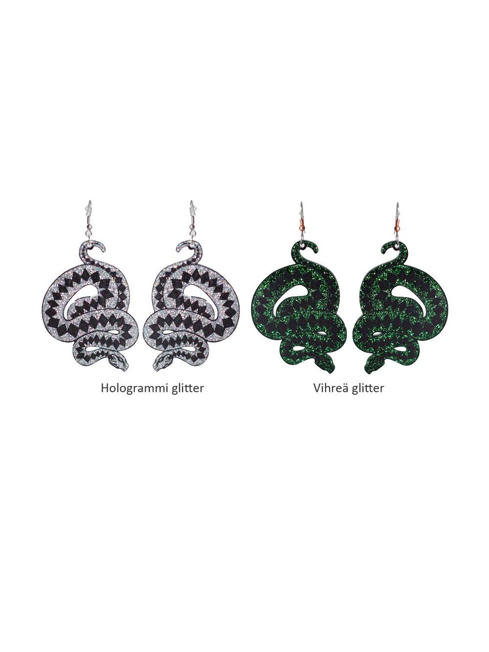 Viper Earrings, Glitter