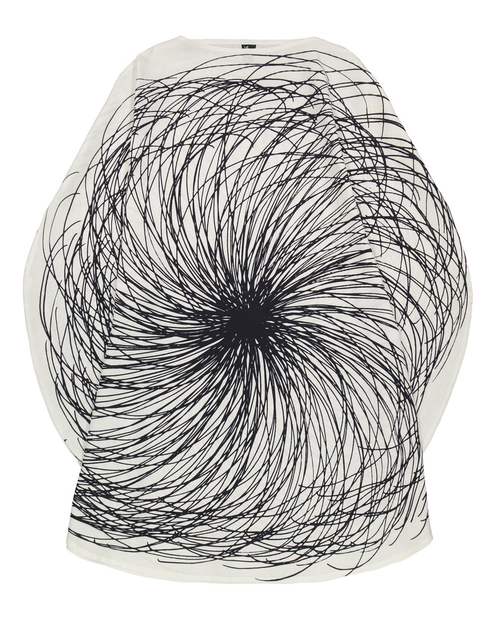 Myllynkivi Dress, Swirly White-Black