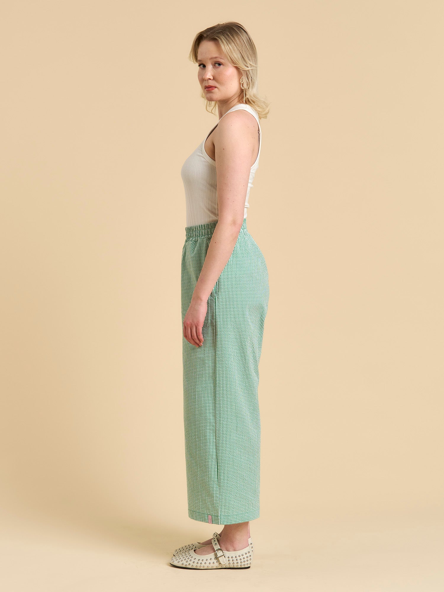 Guida Housut, Gingham Green