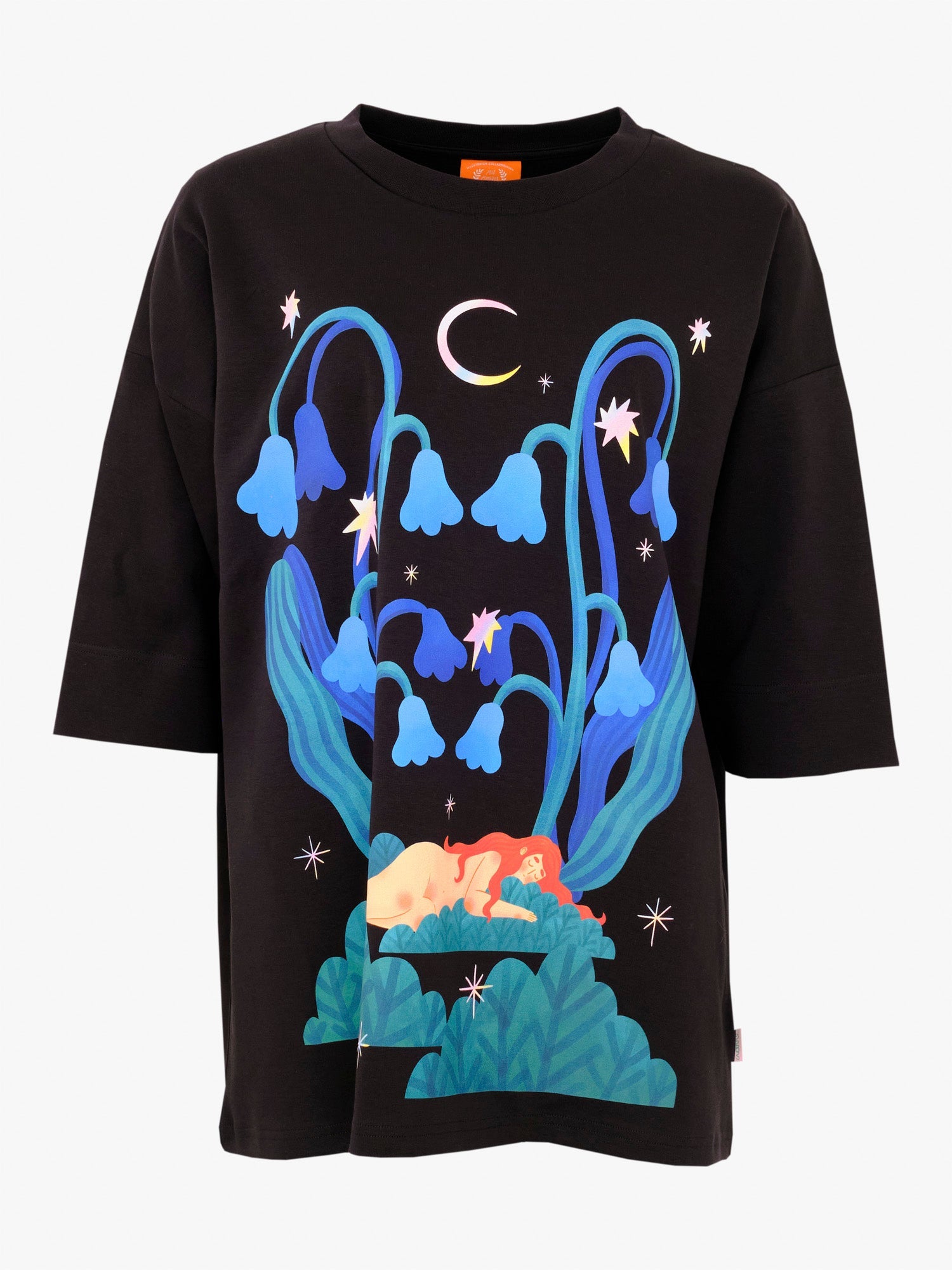 Leandro Oversize T-Paita, Moonbathing Black