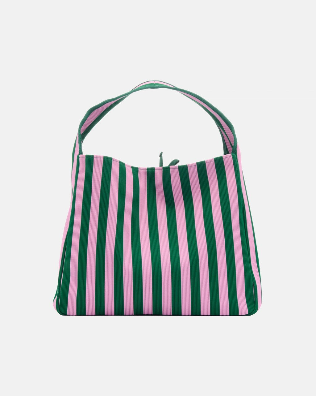 Knitted Merirosvo Olkalaukku Large, Vihreä/Vaaleanpunainen