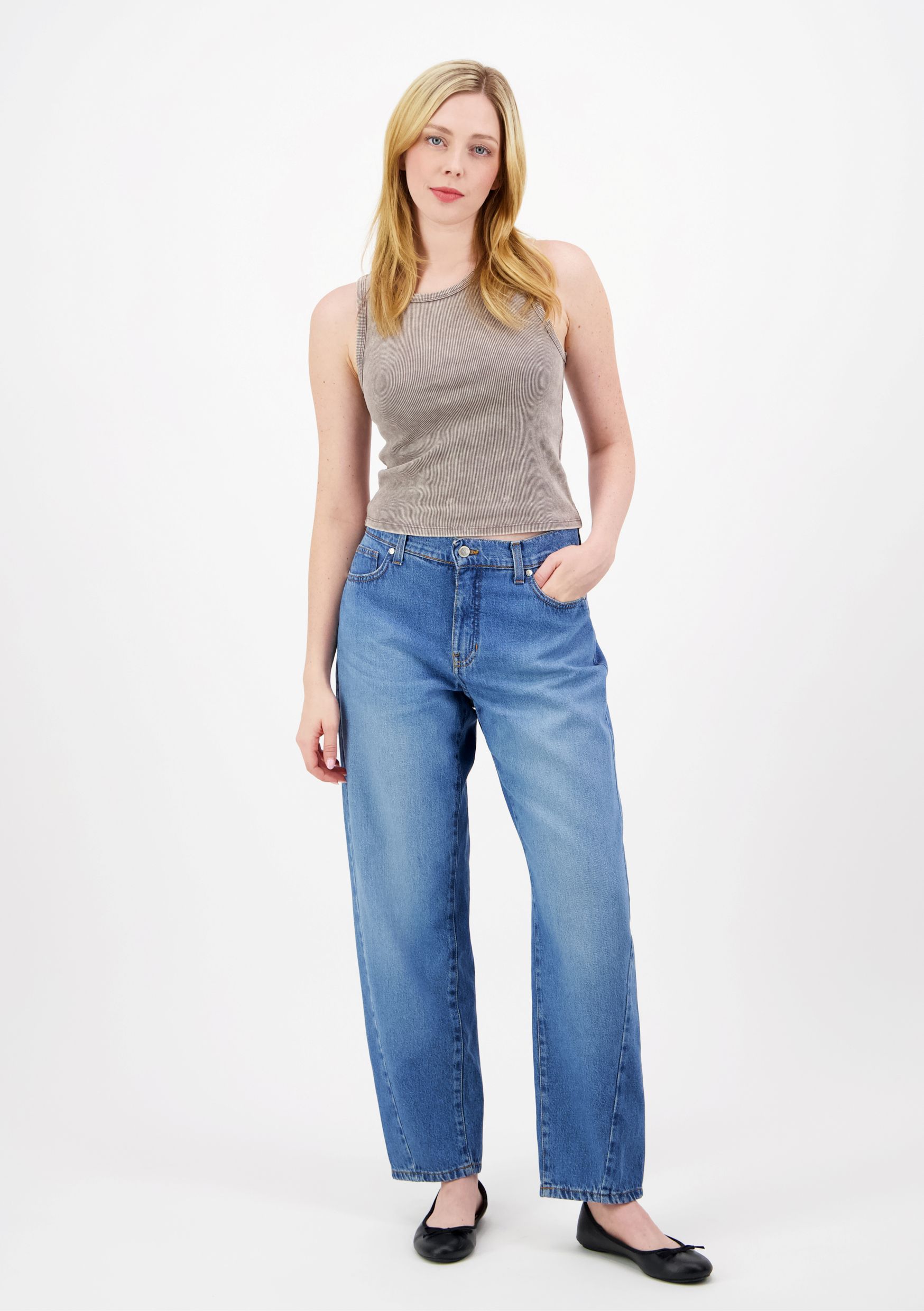 AMY 2437 Loose fit Barrel leg