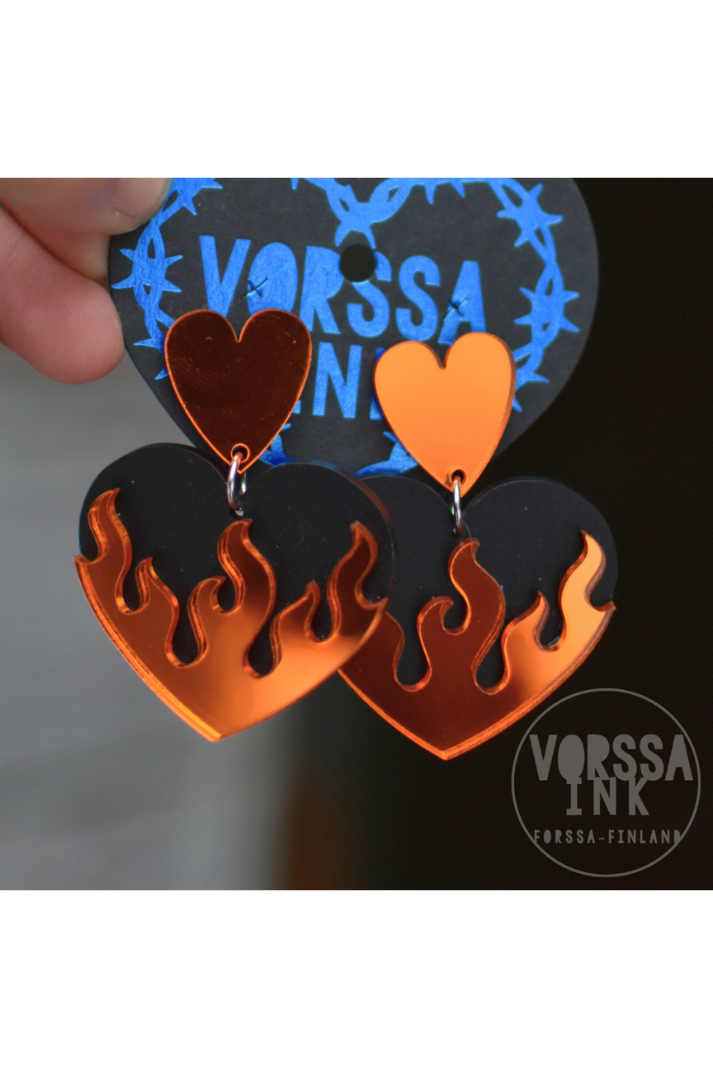 Burning Heart Earrings