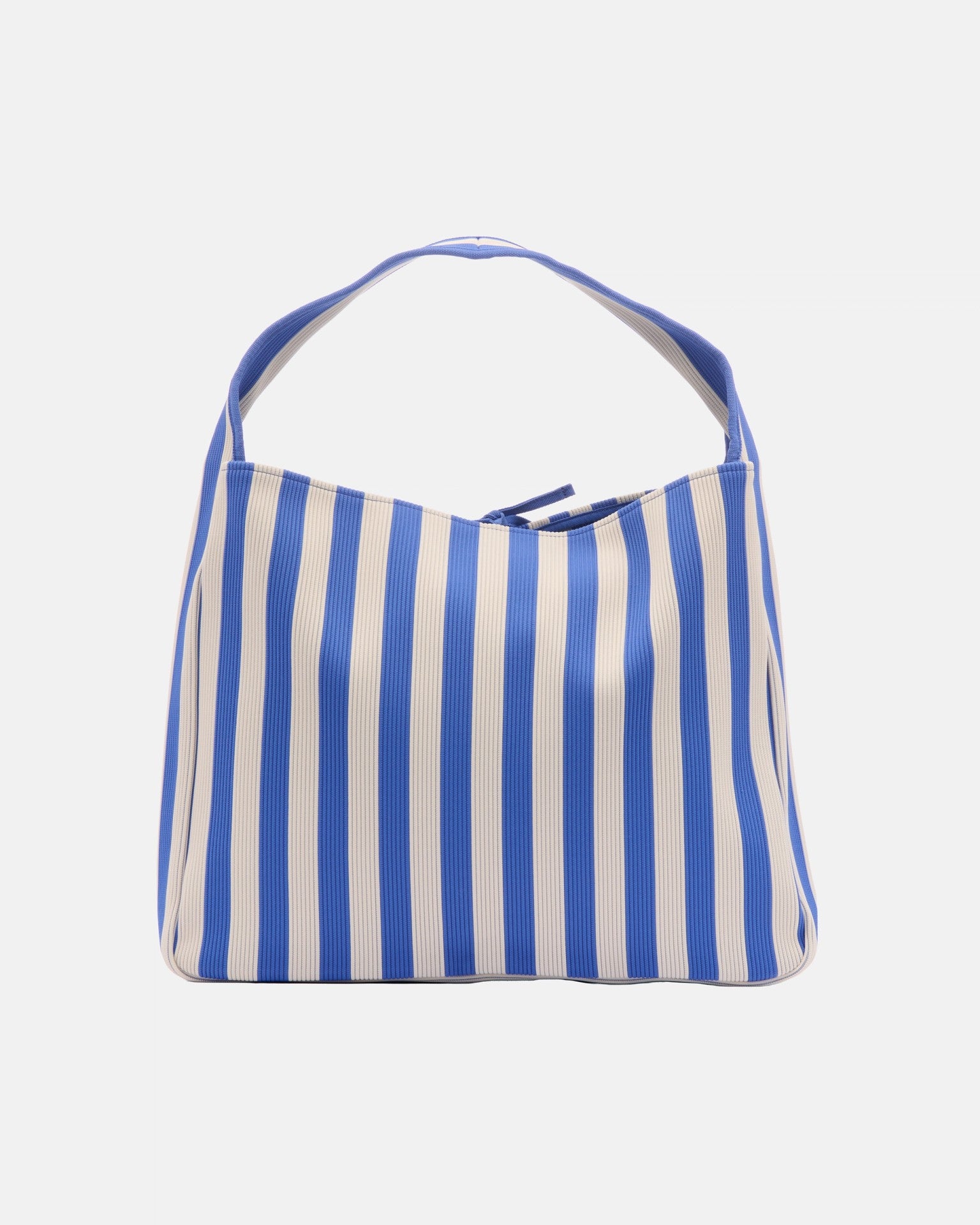 Knitted Merirosvo Olkalaukku Large, Sininen/Valkoinen