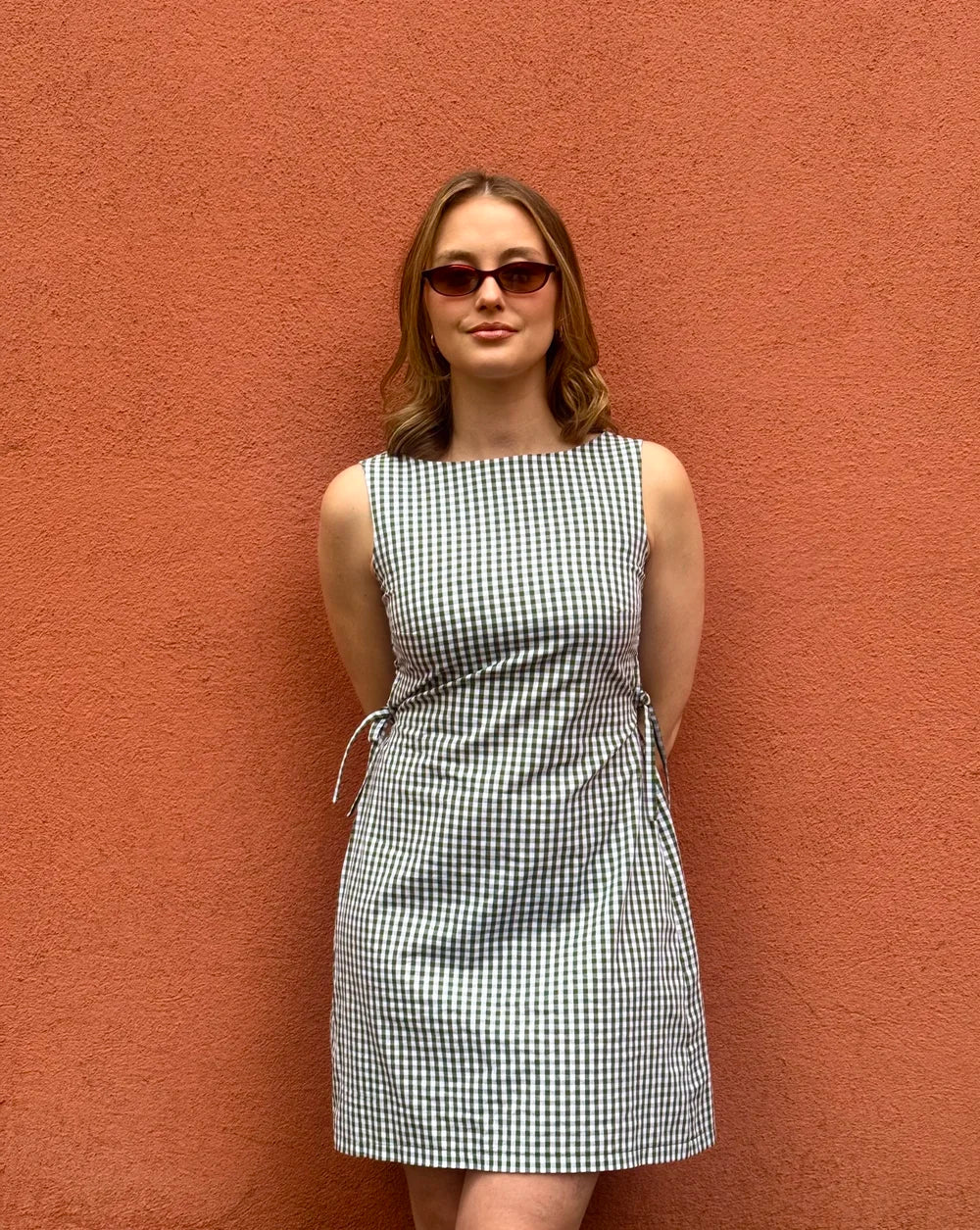Check Dress, Forest green