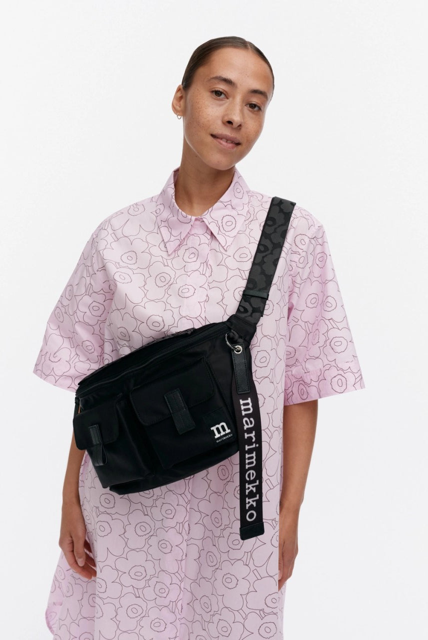 Knitted Mini Tote Pirate Shoulder Bag, Blue Red