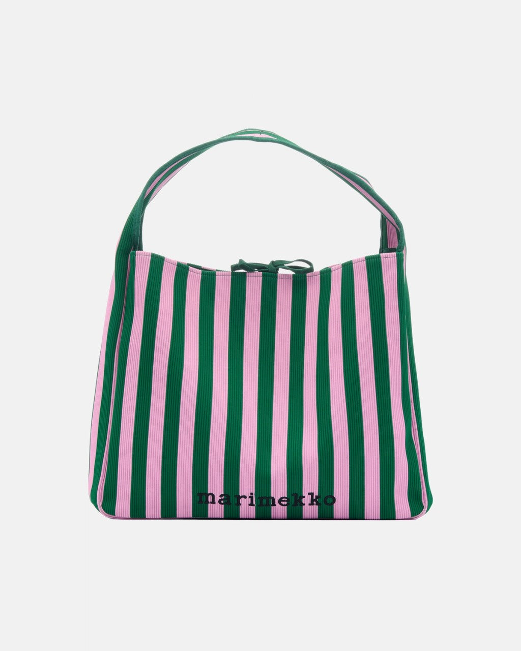 Knitted Merirosvo Olkalaukku Large, Vihreä/Vaaleanpunainen