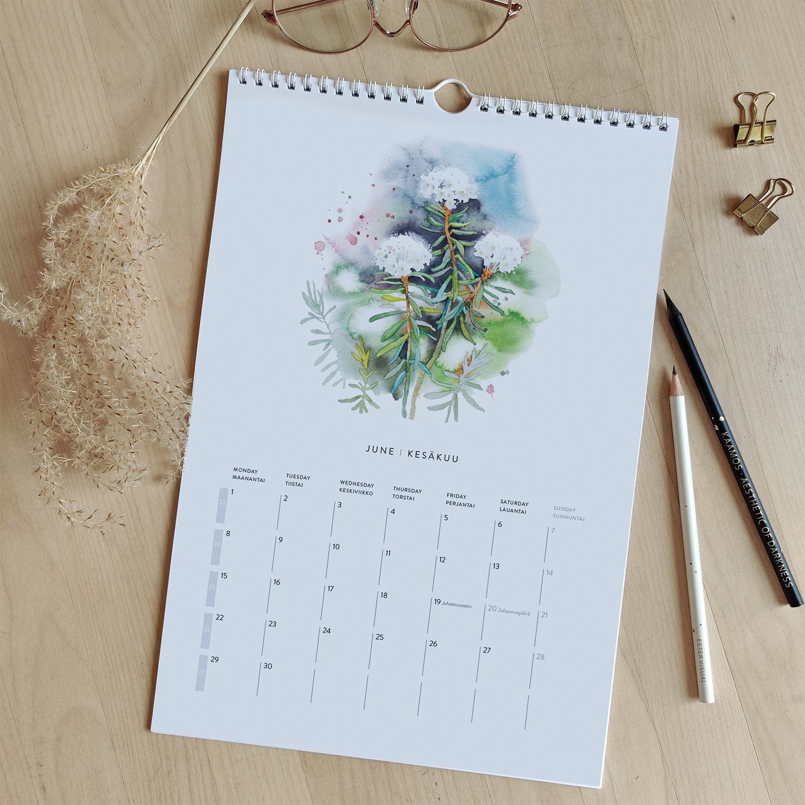 Seinäkalenteri Northern Naturescapes 2026