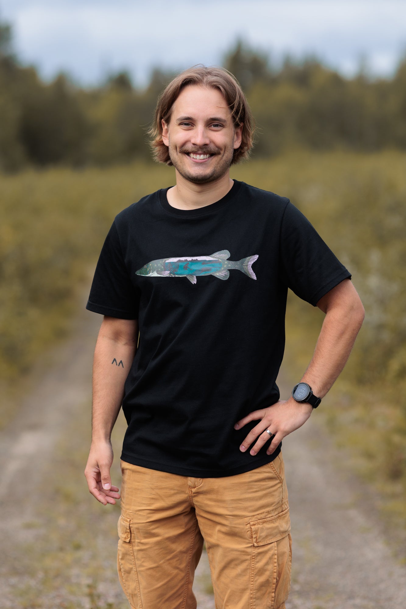 Hauki T-paita, musta