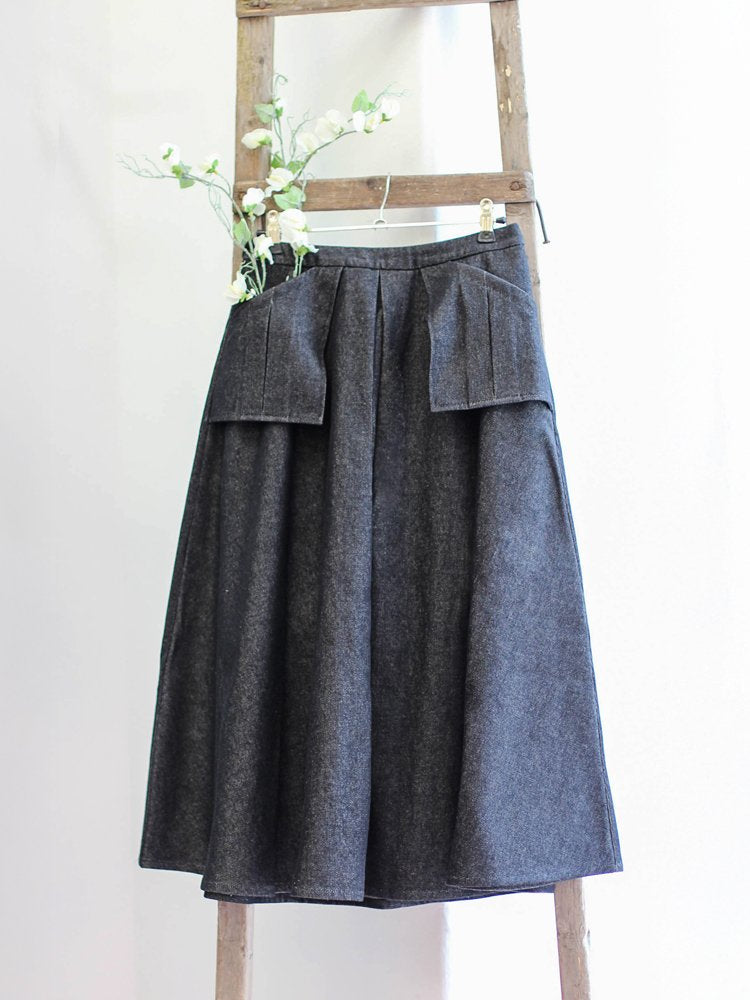 Hood Skirt, Dark Denim