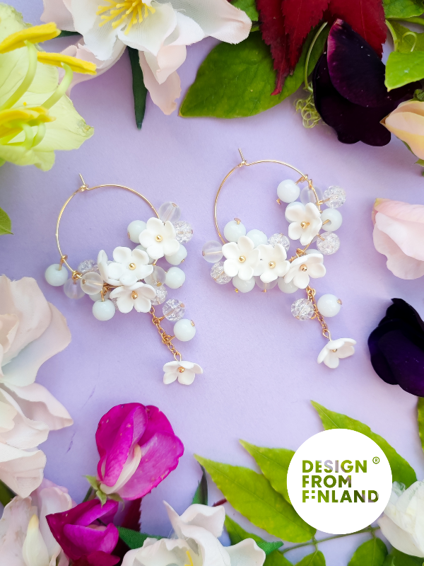 Kuurankukka-rengaskorvakorut