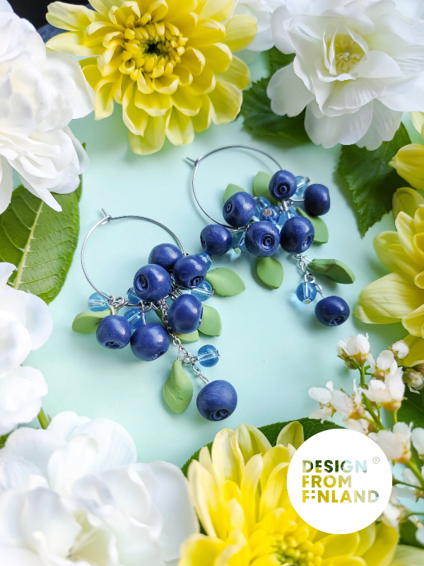 Mustikkapaikka-rengaskorvakorut