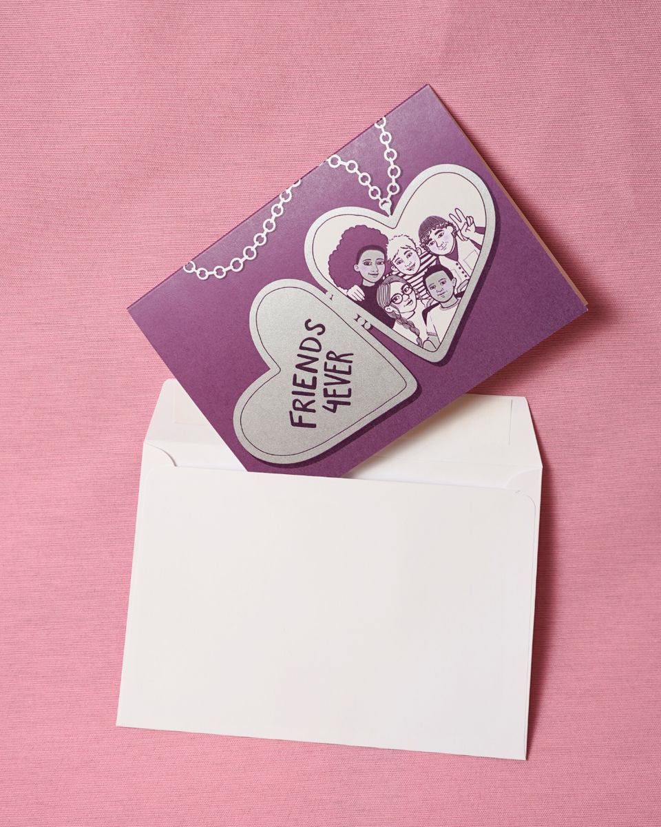 Ikuisesti ystäviä 2-osainen kortti