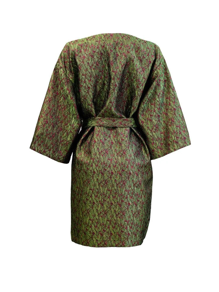 Josephine kimono, Green Purple Foliage