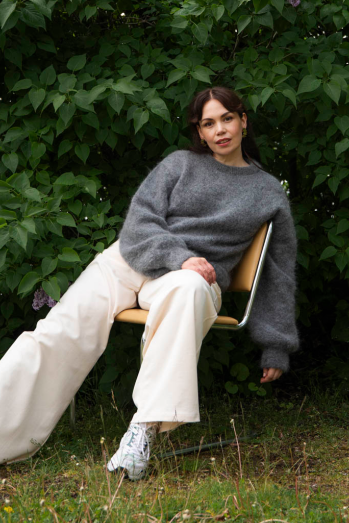 Alpaca Mohair Jumper, Tumma harmaa