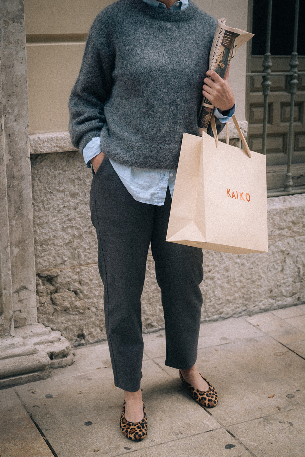 Comfy Slacks, Grey Melange
