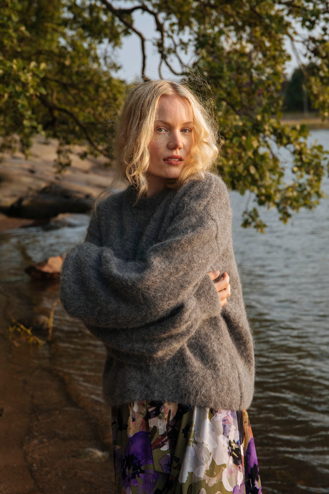 Alpaca Mohair Jumper, Tumma harmaa