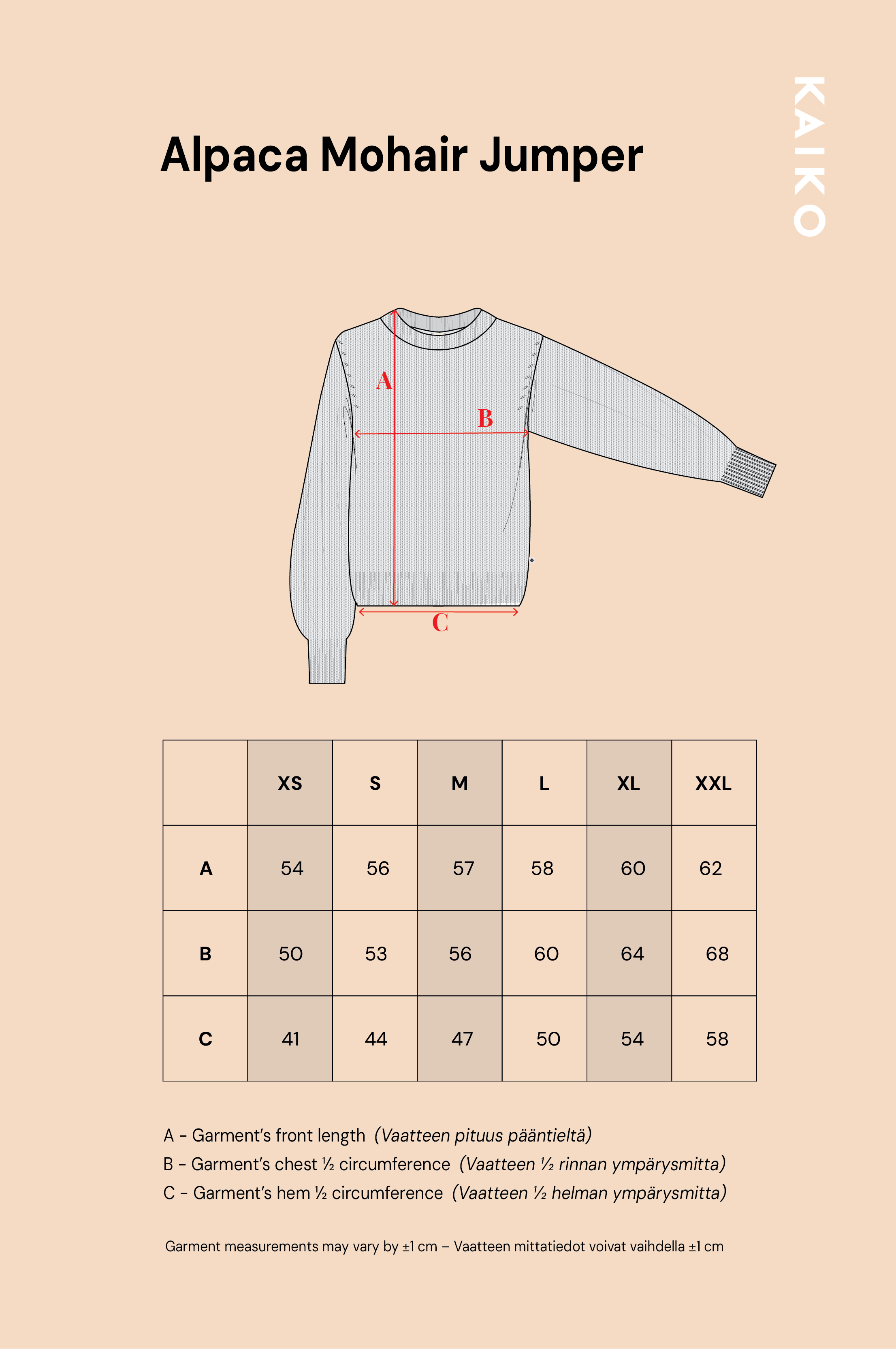 Alpaca Mohair Jumper, Tumma harmaa