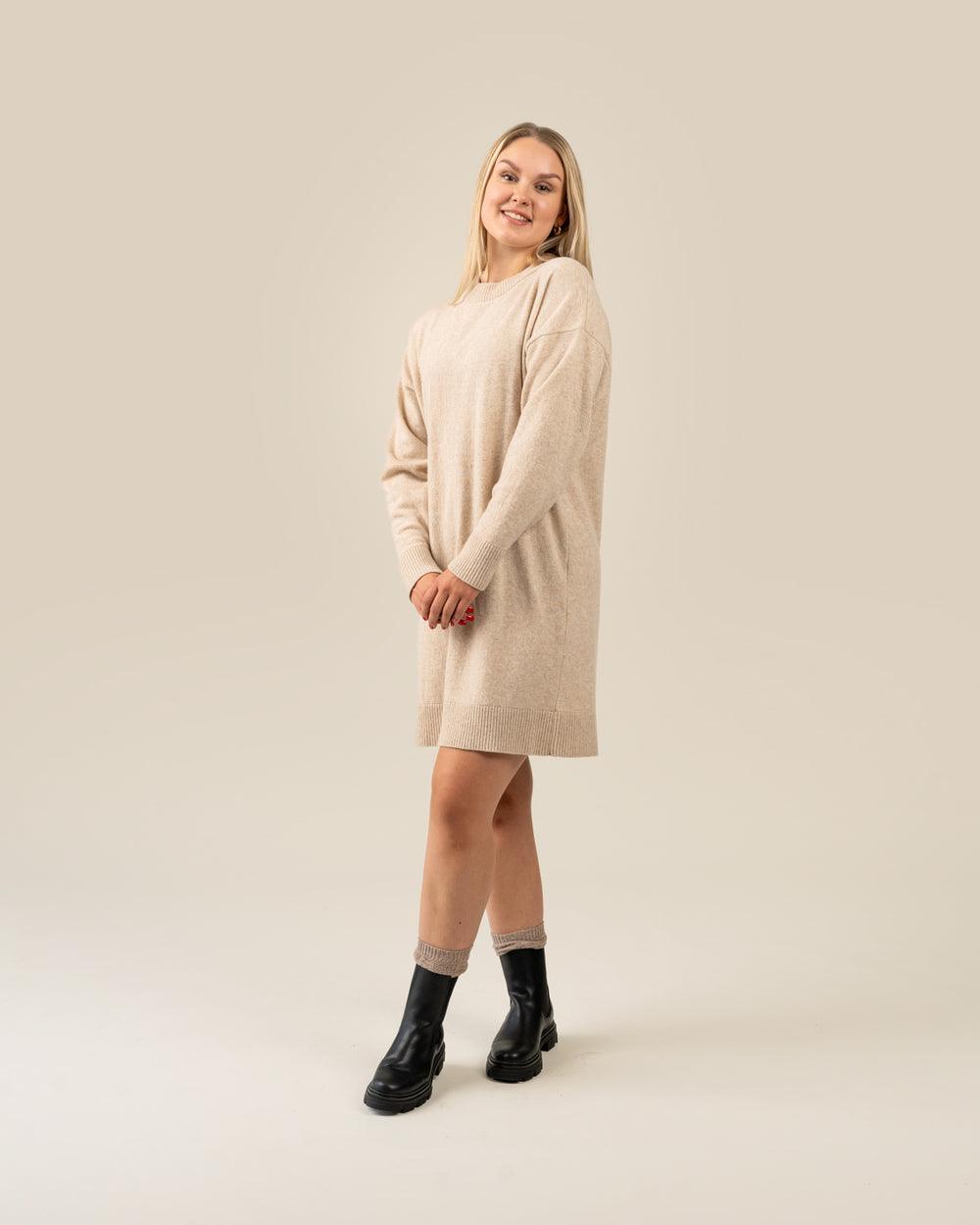 Kajo Knitted Dress, Beige