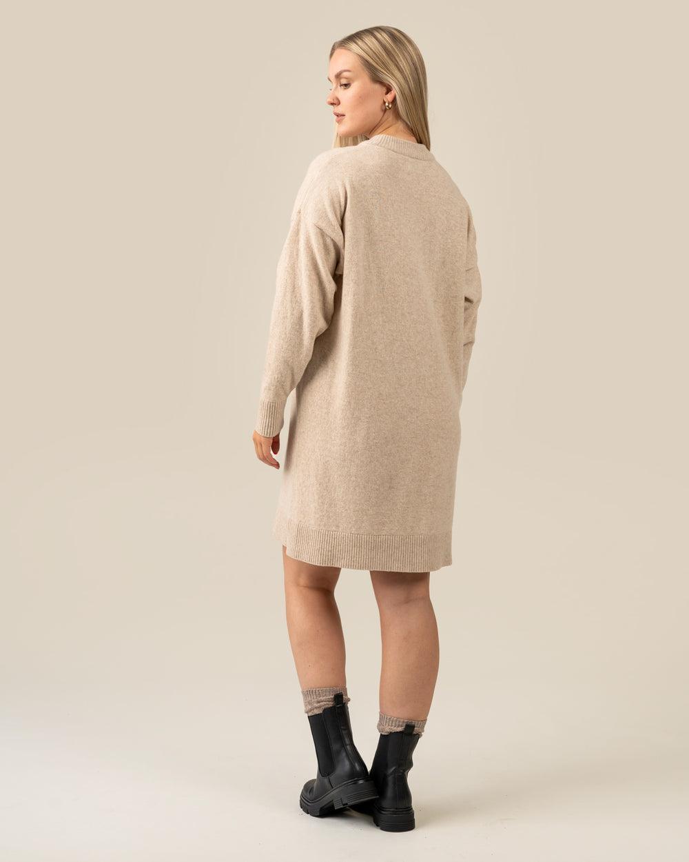 Kajo Knitted Dress, Beige