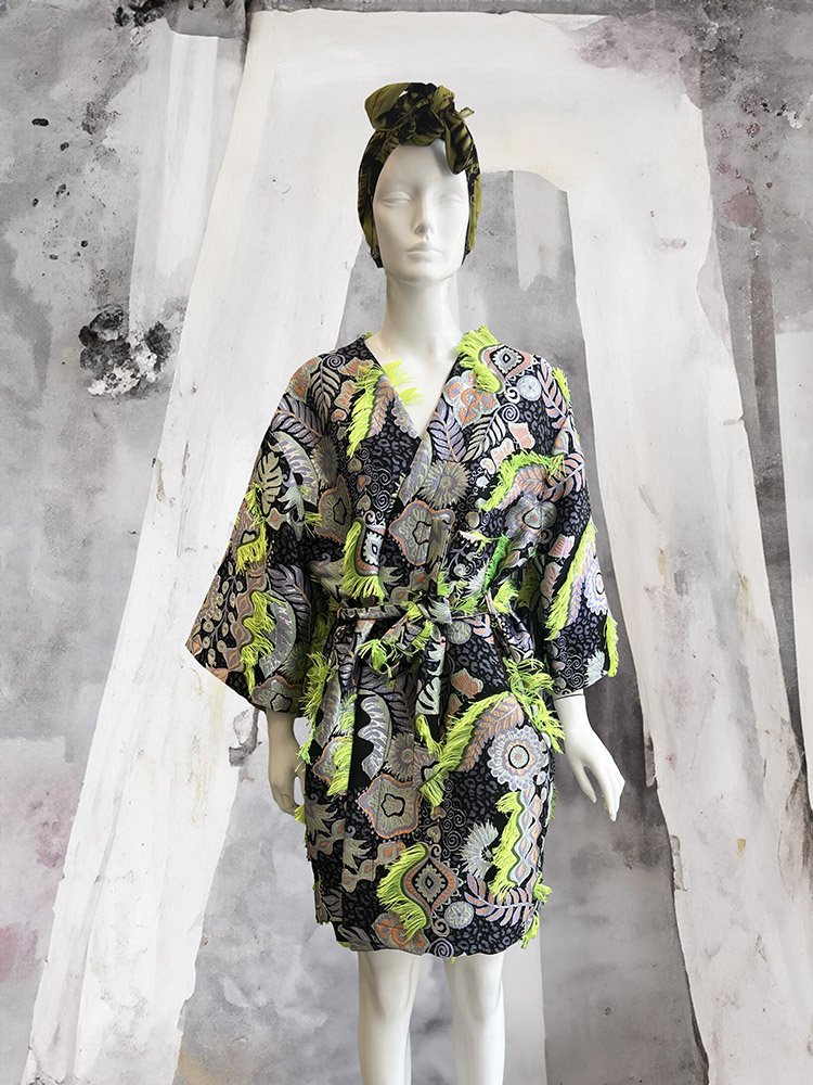 Josephine kimono, Neon Floral
