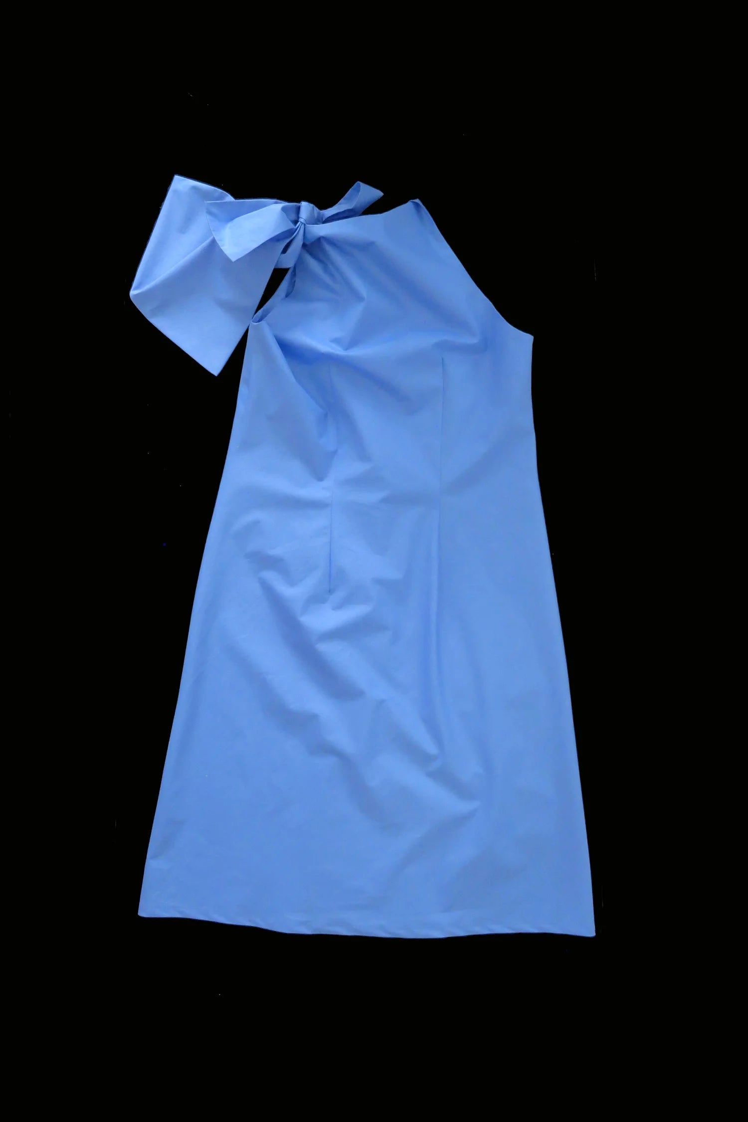 Knot Dress Crispy Cotton Forget-me-not Blue