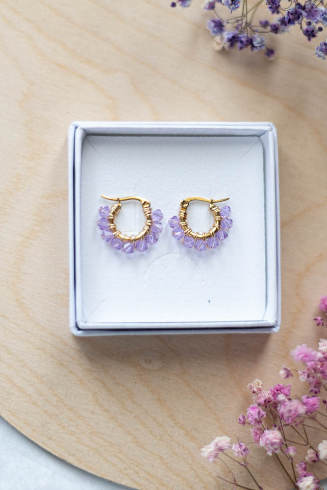 Alma Kristallihelmi Korvakorut, Kulta