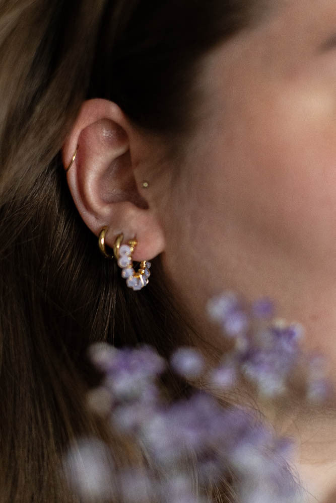 Alma Kristallihelmi Korvakorut, Kulta