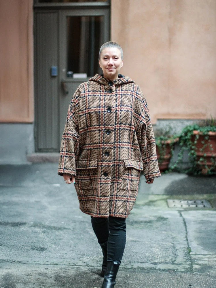 Leija Jacket, red checkered