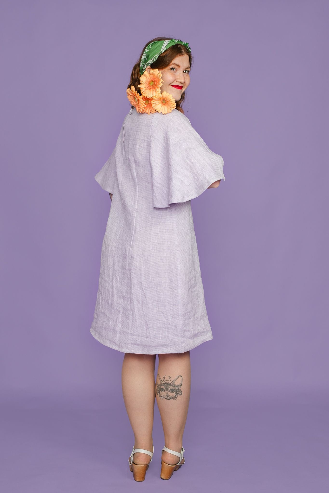 MINI-HULJA pellavamekko, lila