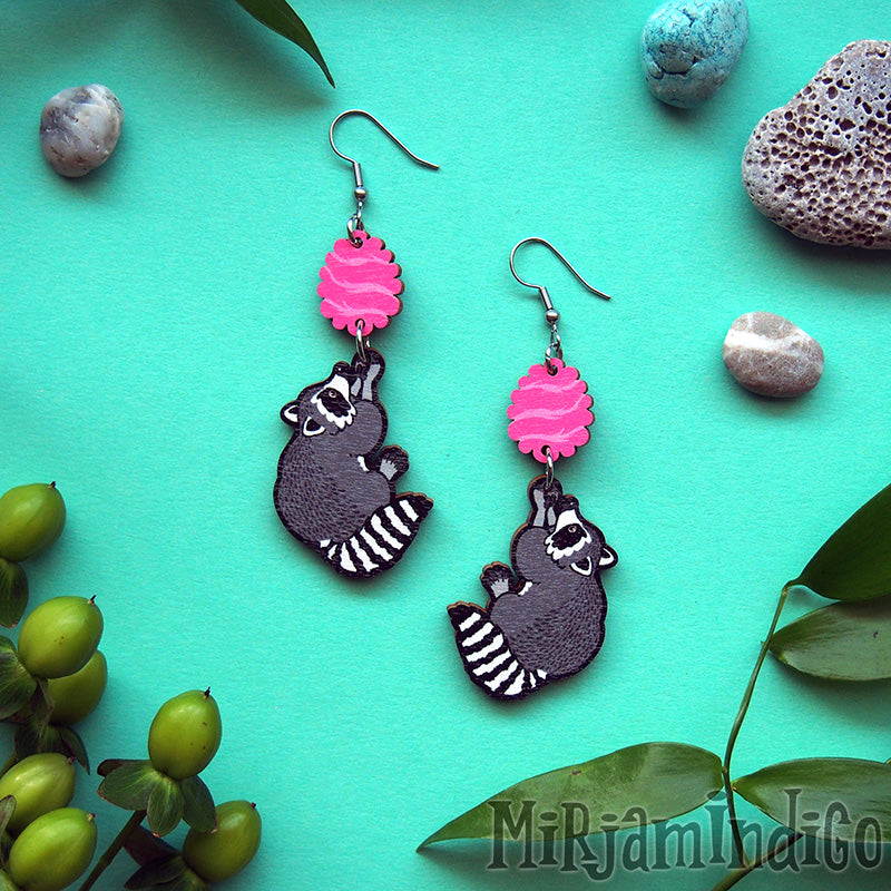 Cotton Candy Raccoon vanerikorvakorut, small