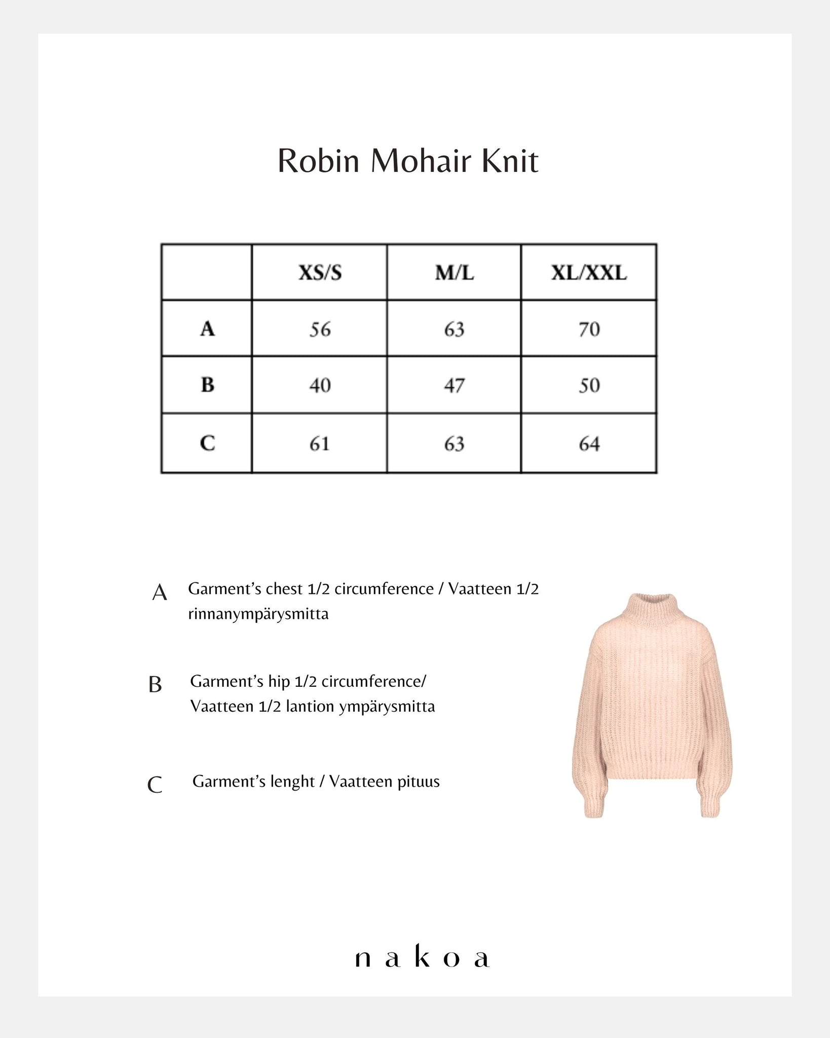 Robin Mohair Knit, Musta