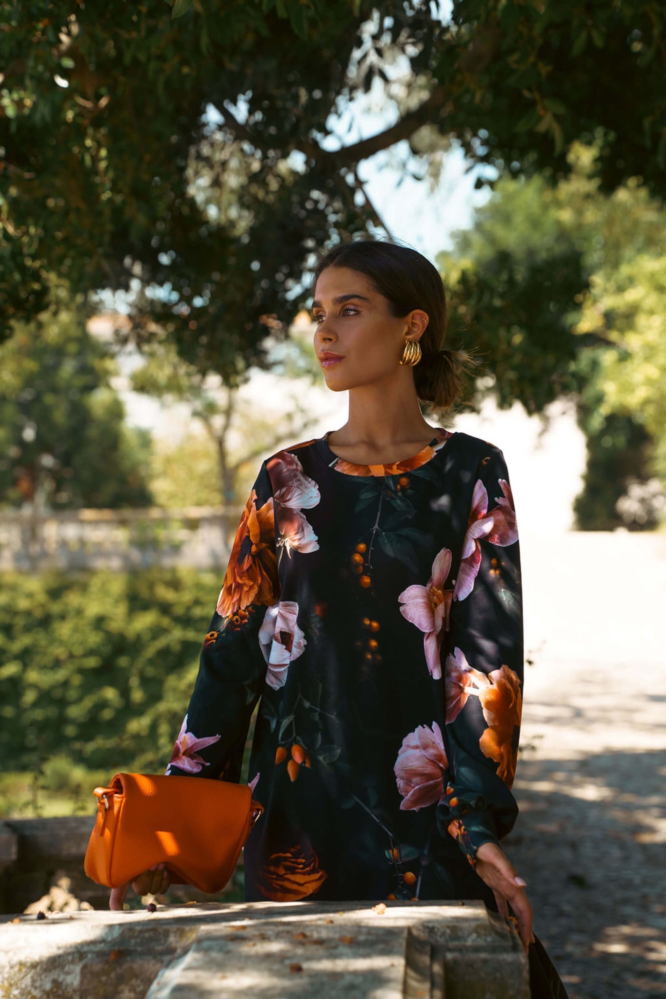 Poppy Dress, Copper Flower