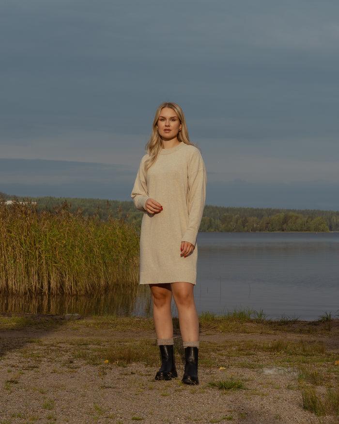 Kajo Knitted Dress, Beige