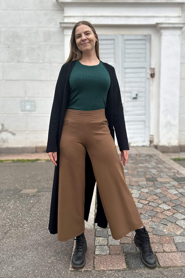 Aava Housut, Tumma Beige, 7/8 lahje