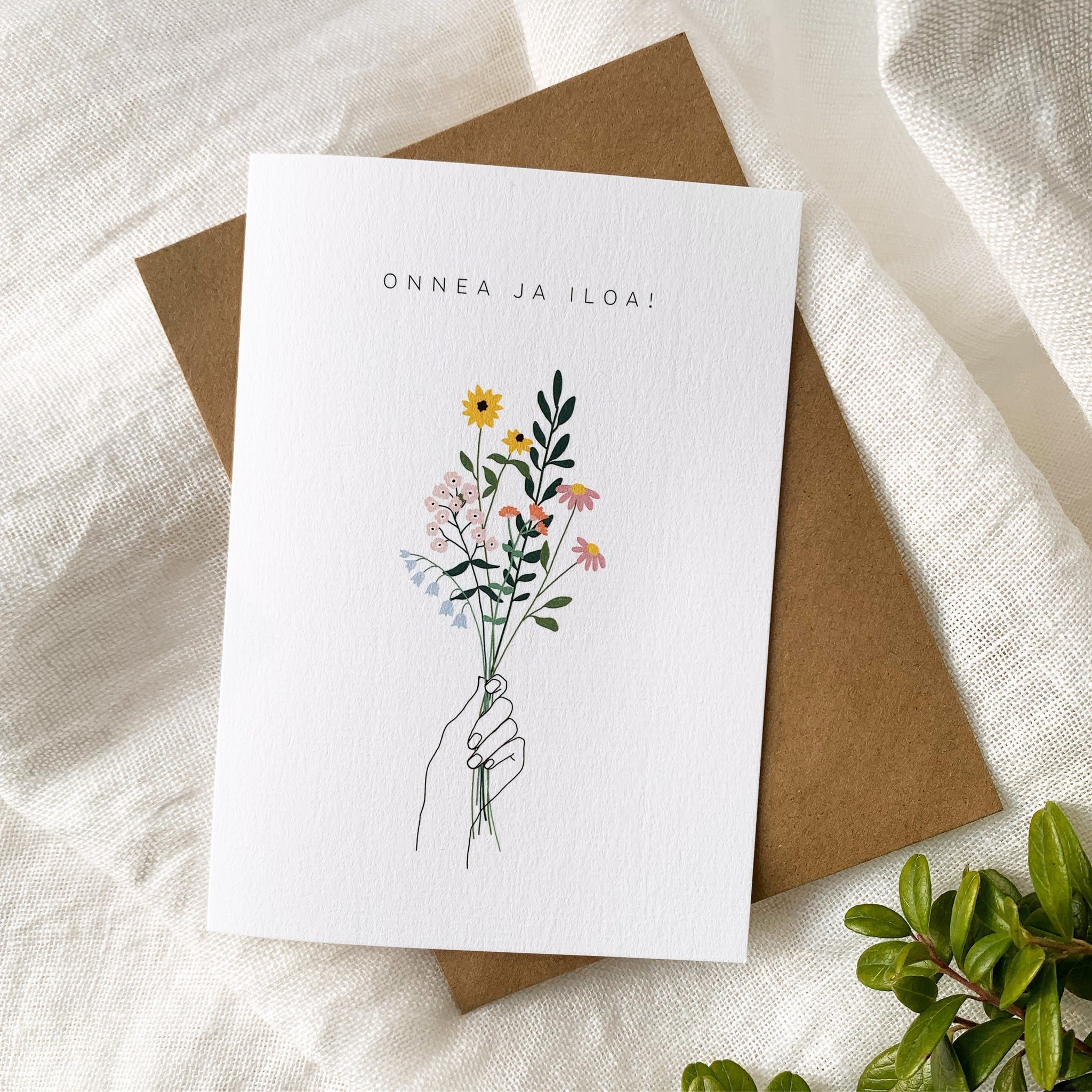 Onnittelukimppu - kaksiosainen kortti