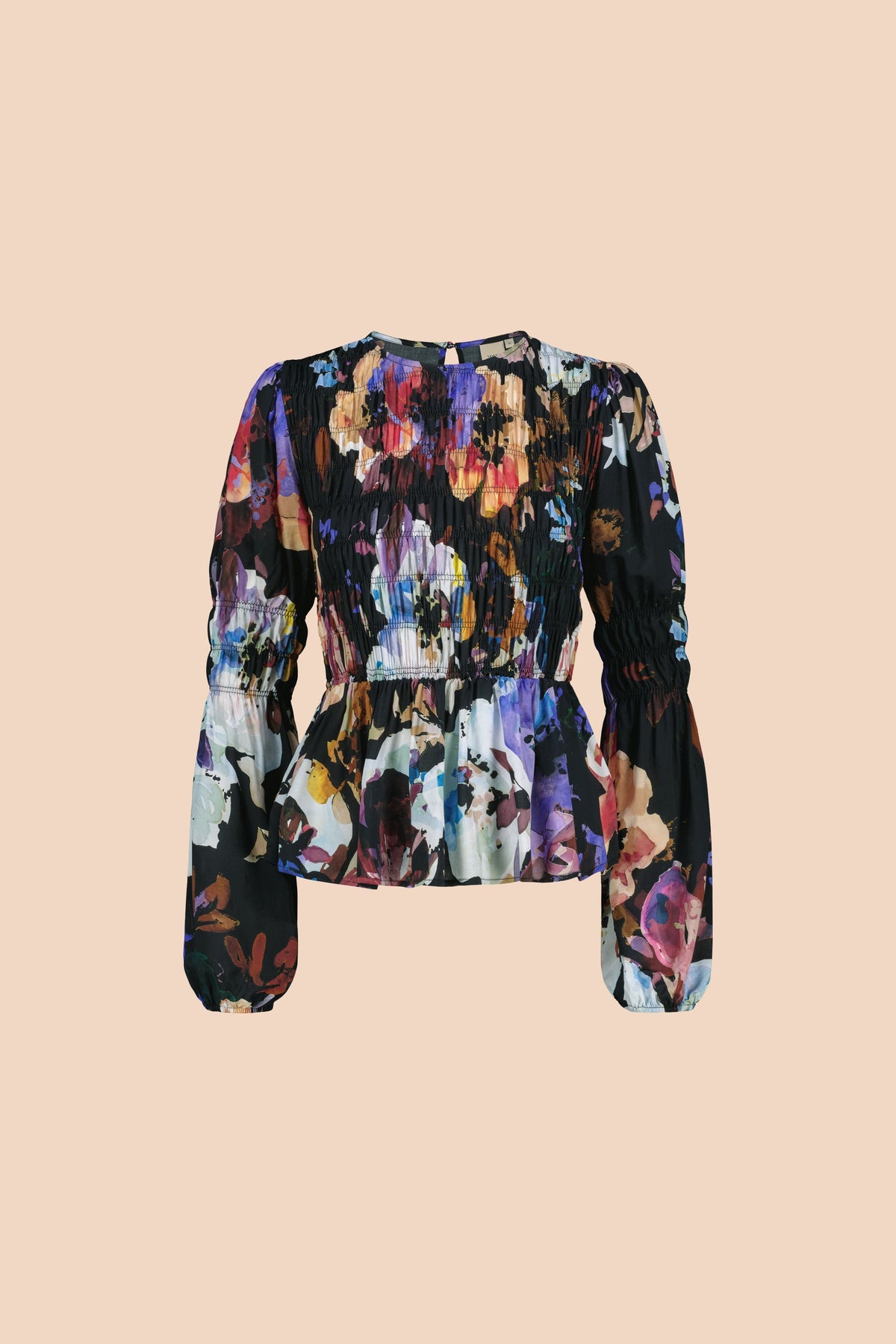 Muse Blouse, Black Anemone