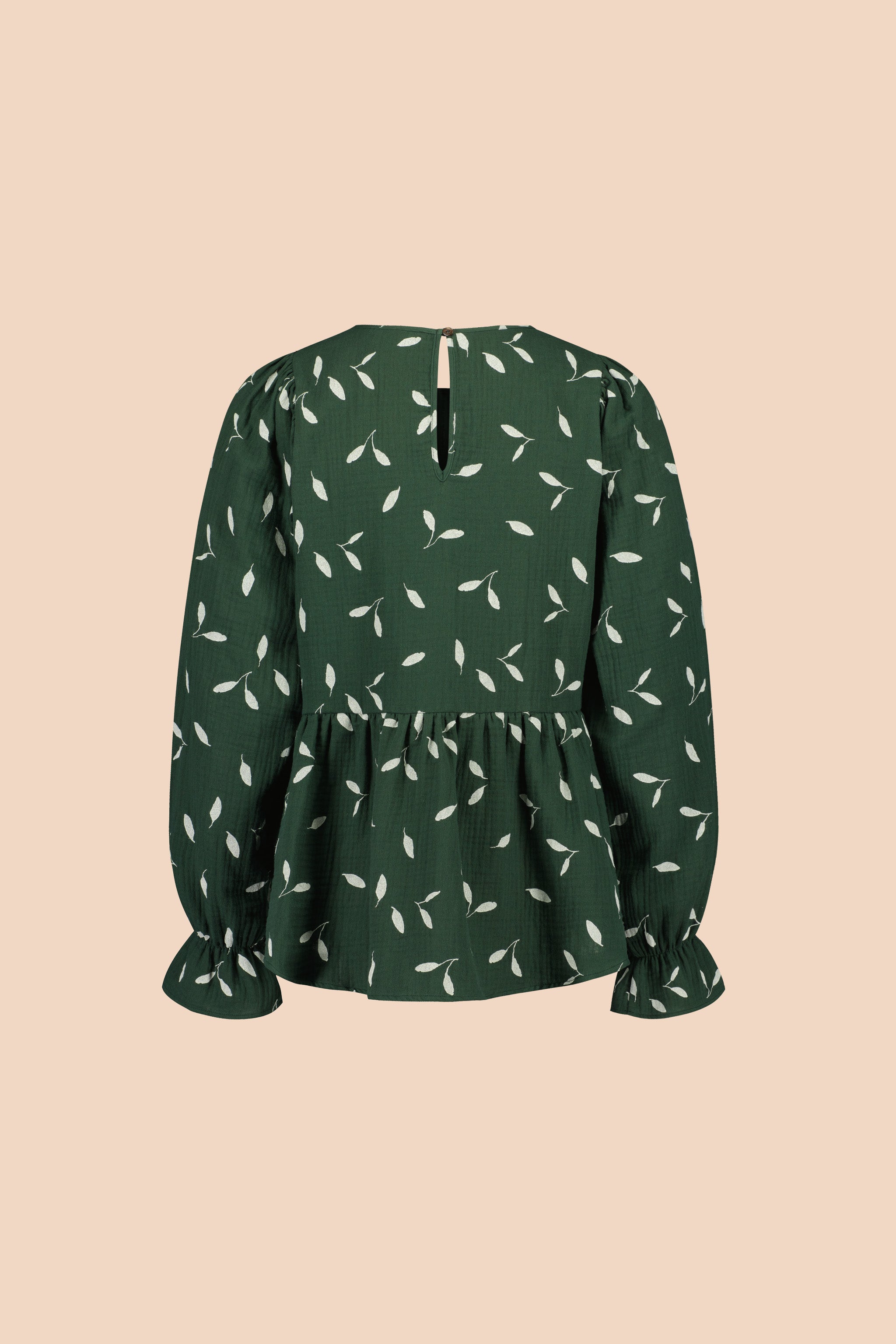 Flounce Blouse, Wind Green