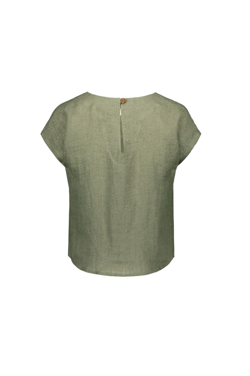 Selja linen-free, water green