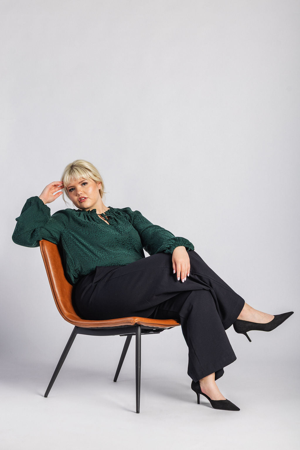 Paloma Blouse, Emerald Leo