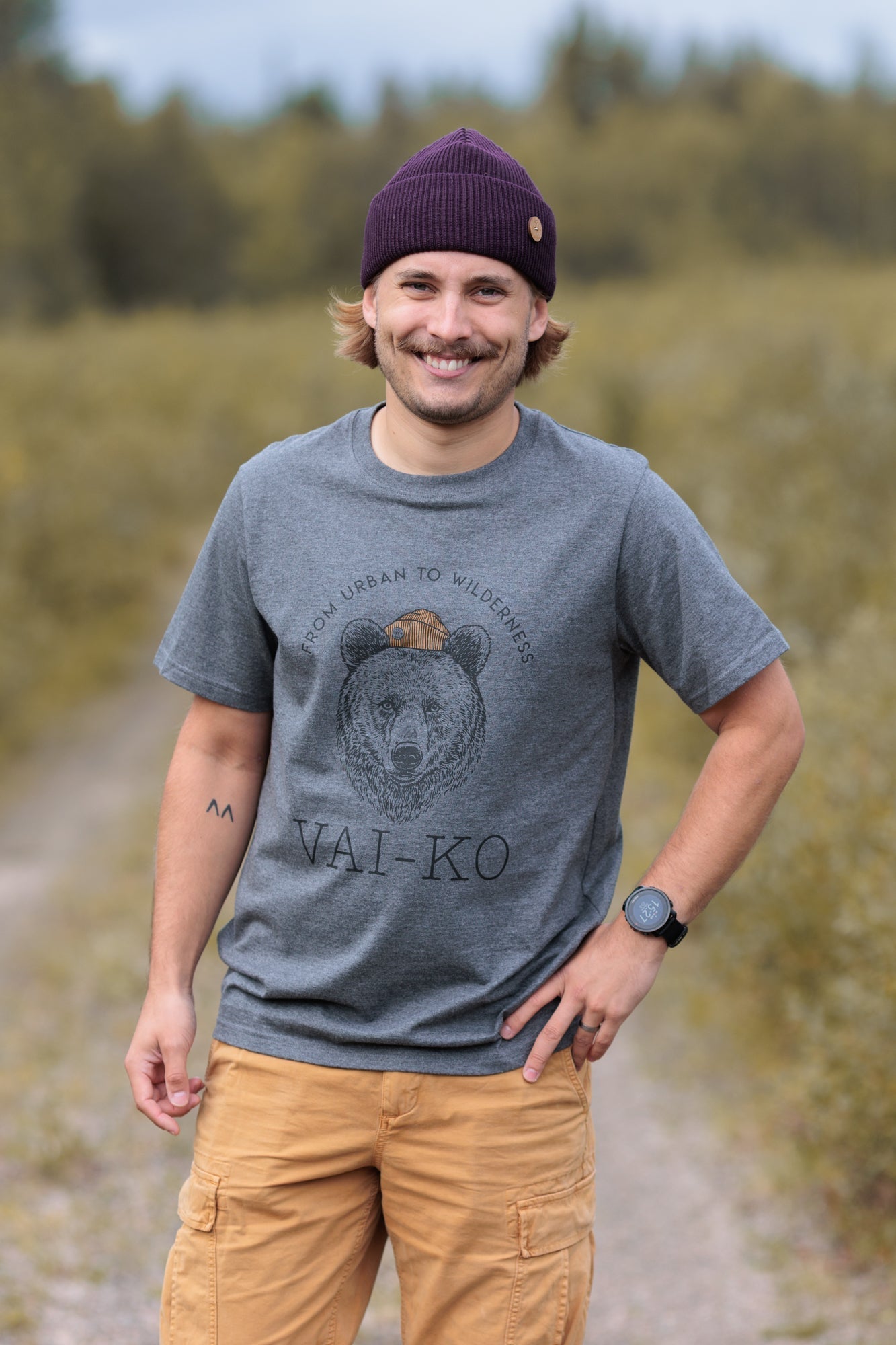 Party Bear T-paita, Dark Greymele