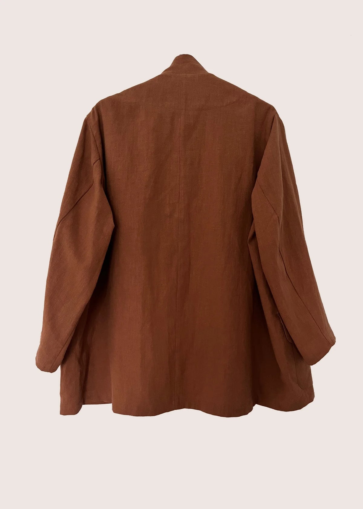 Jean Blazer Linen Burnt Orange, Stonewash