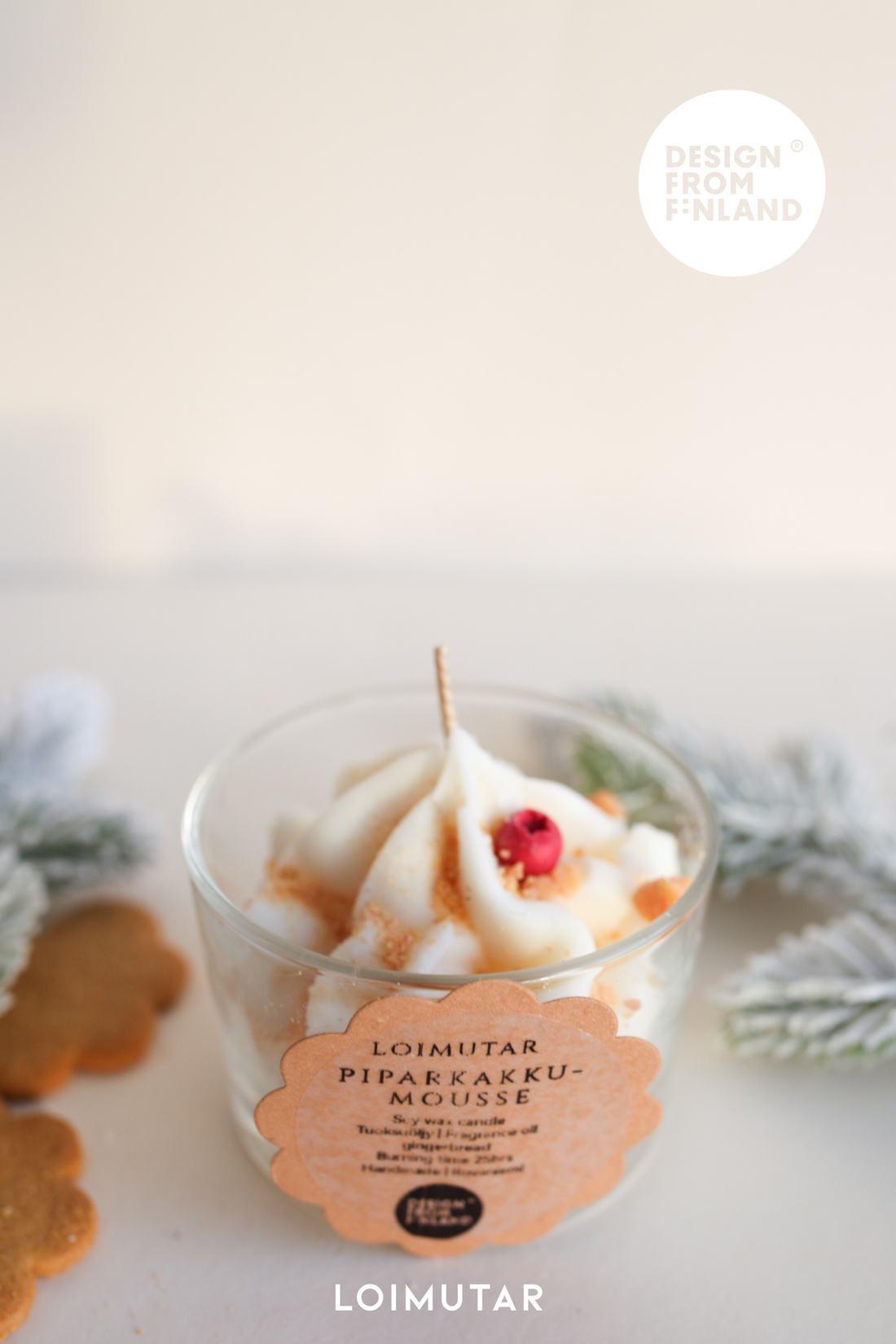 Piparkakkumousse Kynttilä