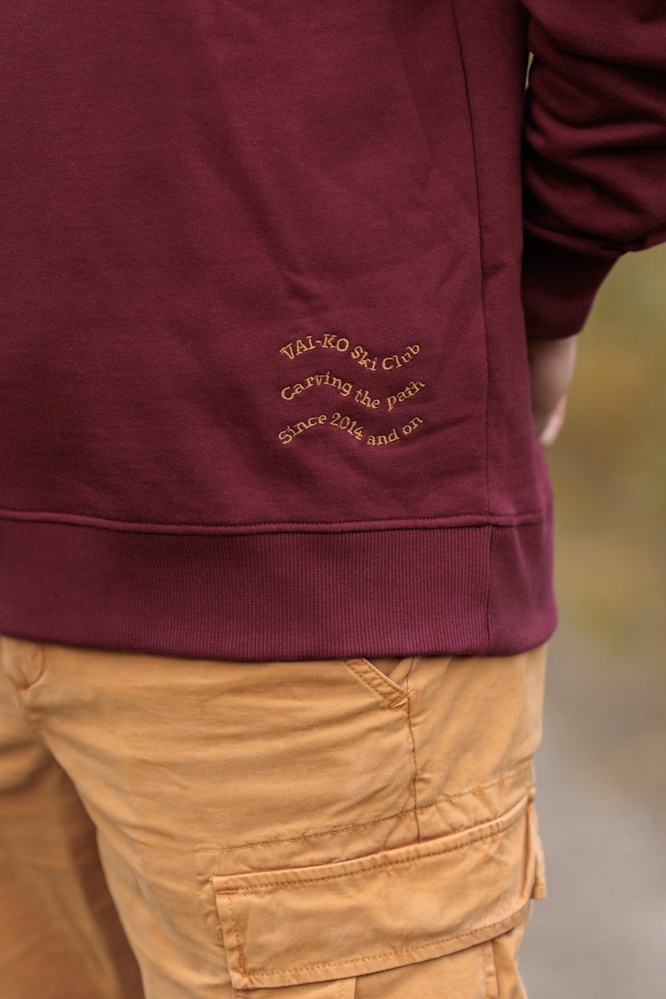 Ski Dog Collegepaita, Burgundy