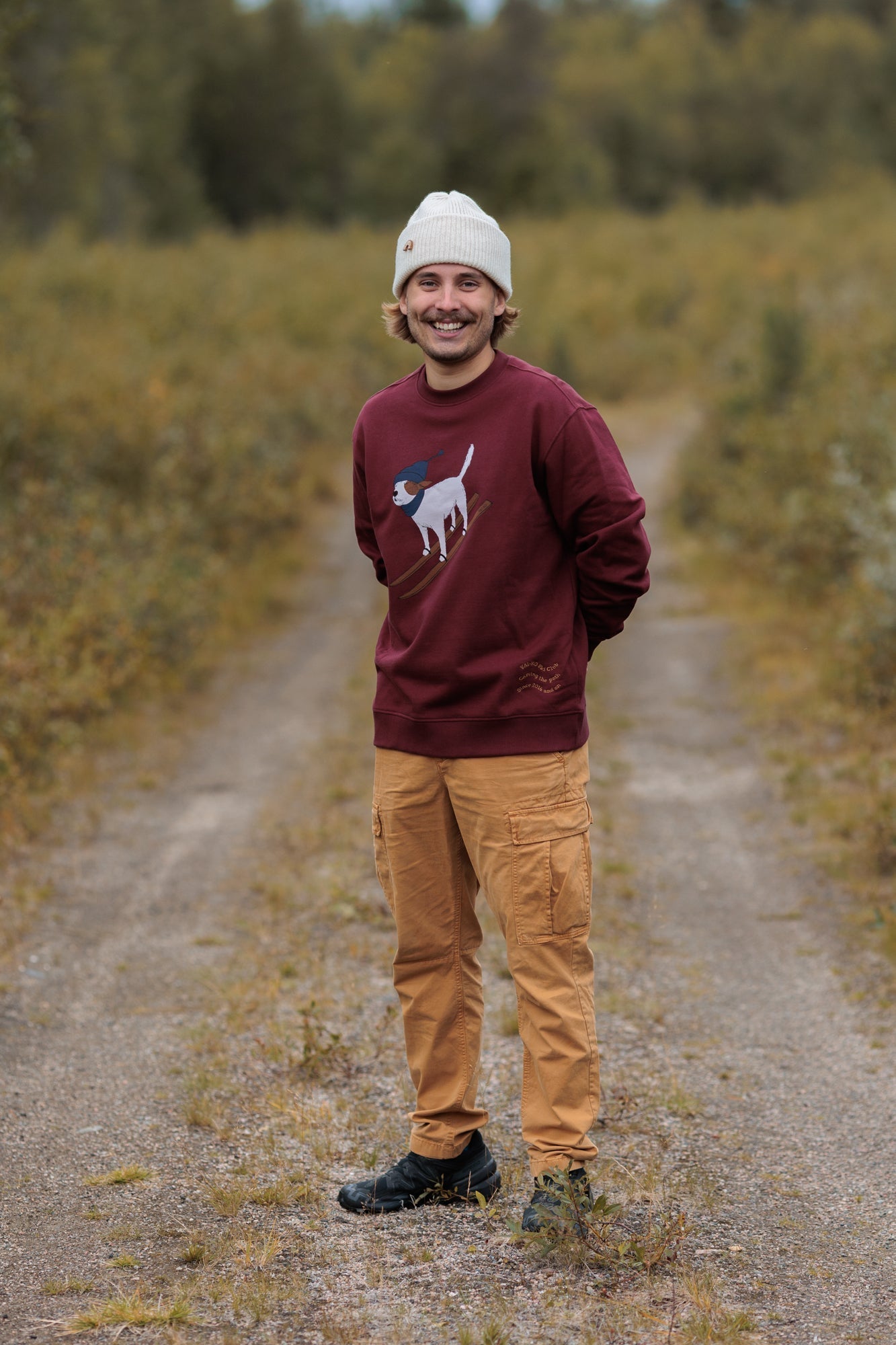 Ski Dog Collegepaita, Burgundy