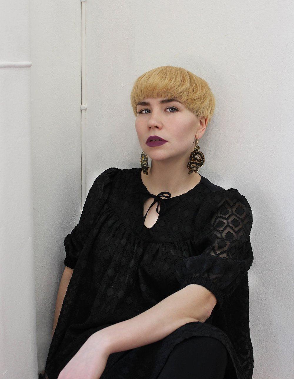 Viper Earrings, Glitter