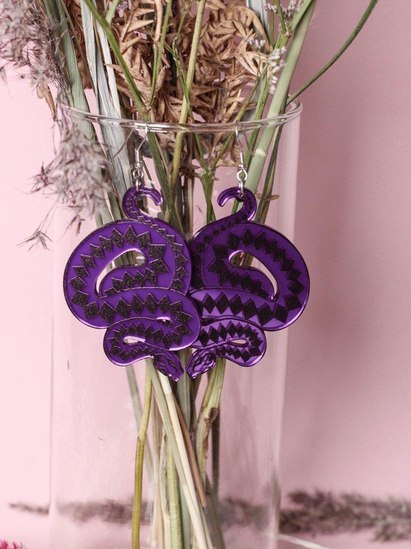 Viper Earrings, Acrylic