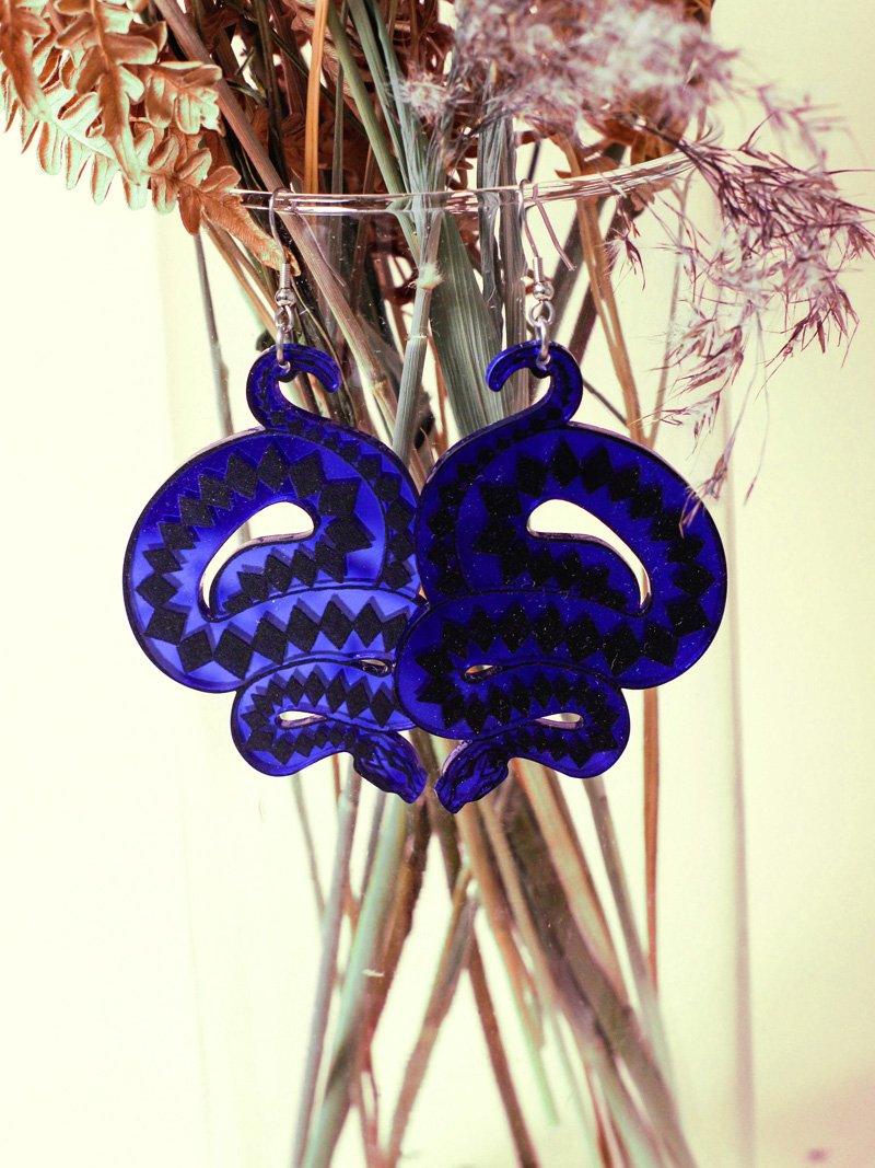 Viper Earrings, Acrylic