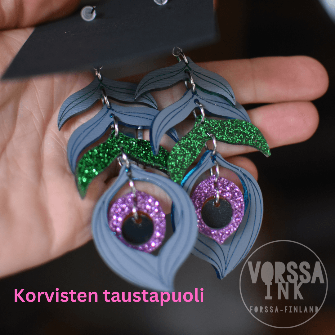 Riikinkukko Korvakorut